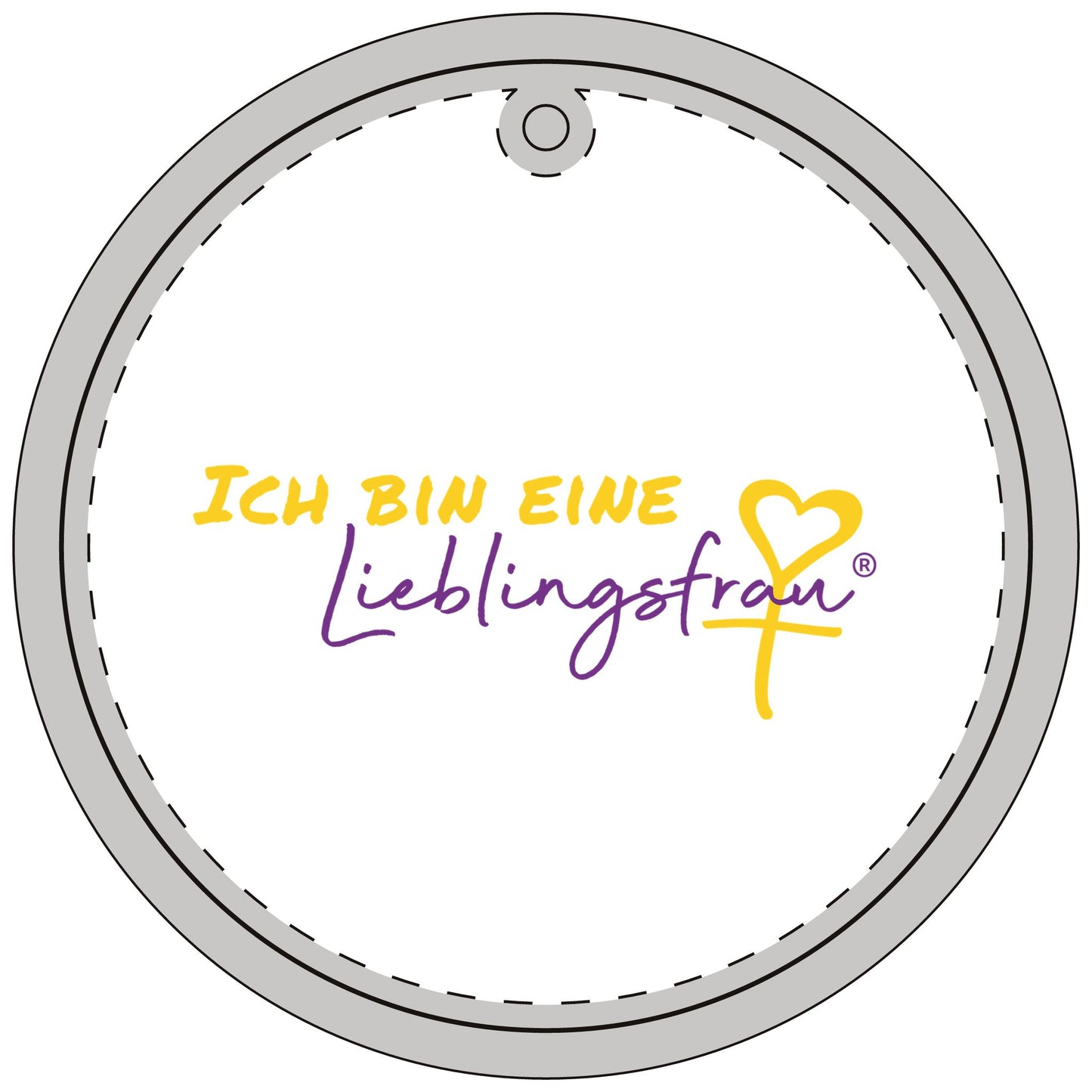 Ich bin eine Lieblingsfrau KRISTALLGLAS-ANHÄNGER