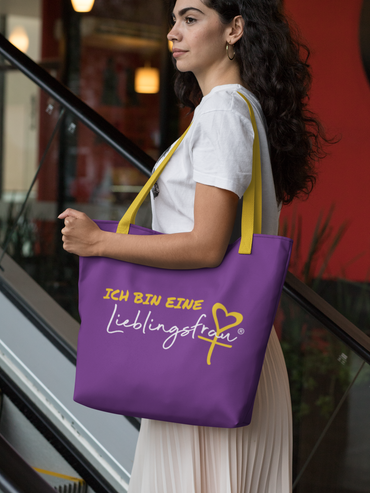 Ich bin eine Lieblingsfrau Tragetasche mit Innentasche